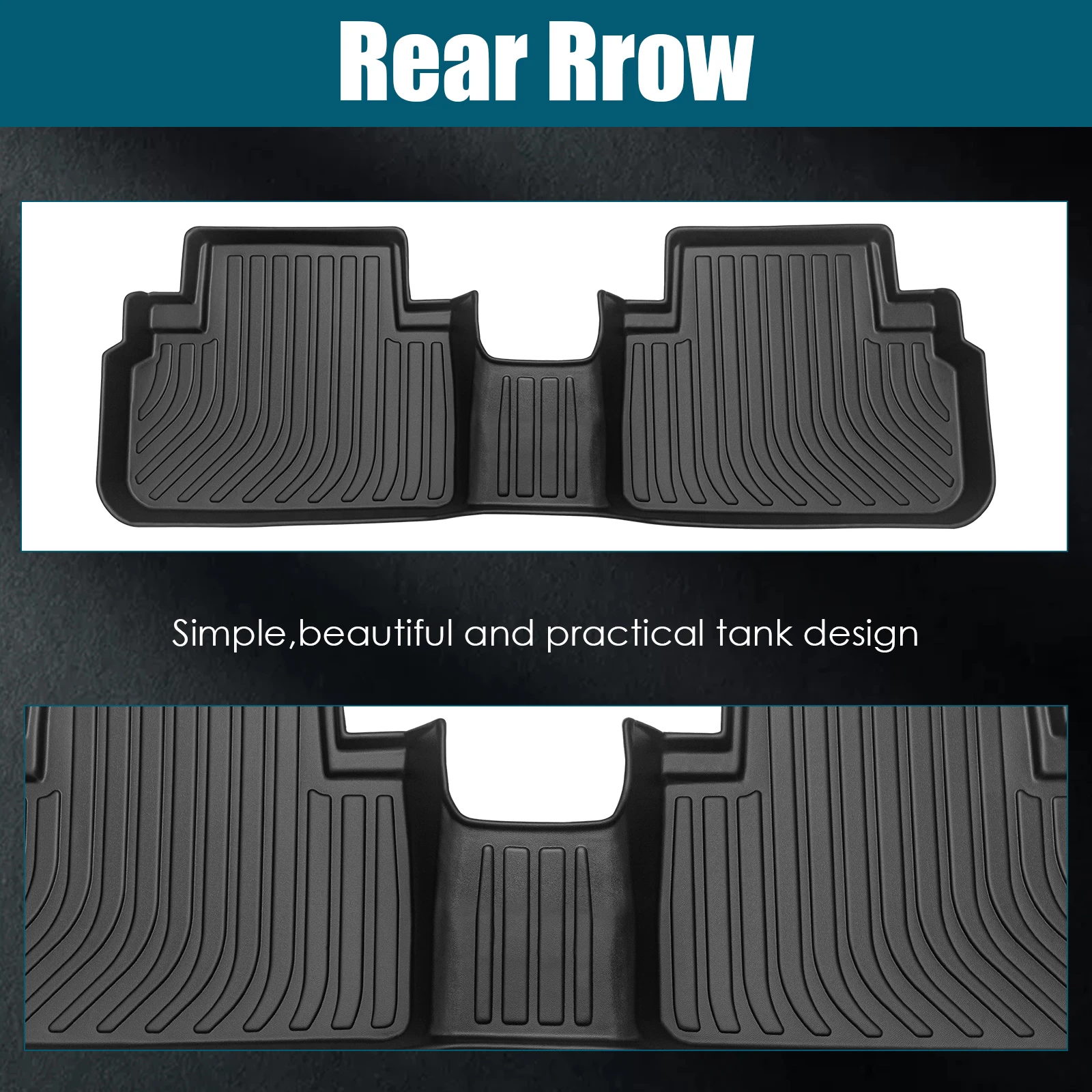 Car Floor Mats for-Subaru Forester Black All-Weather TPE Rubber