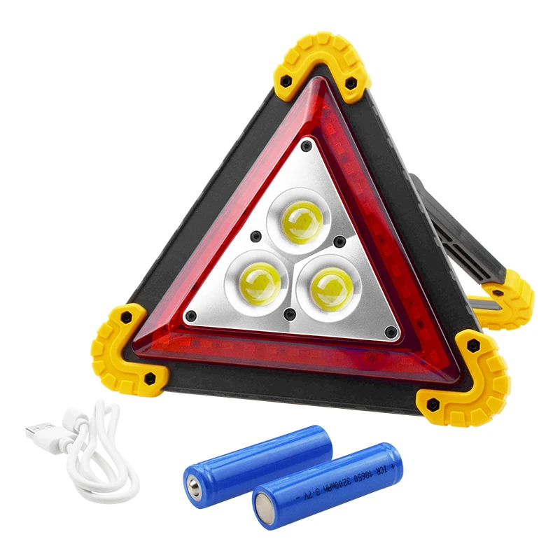 Rechargeable Led Emergency Light 4 Modes Warning Hazard Trilight