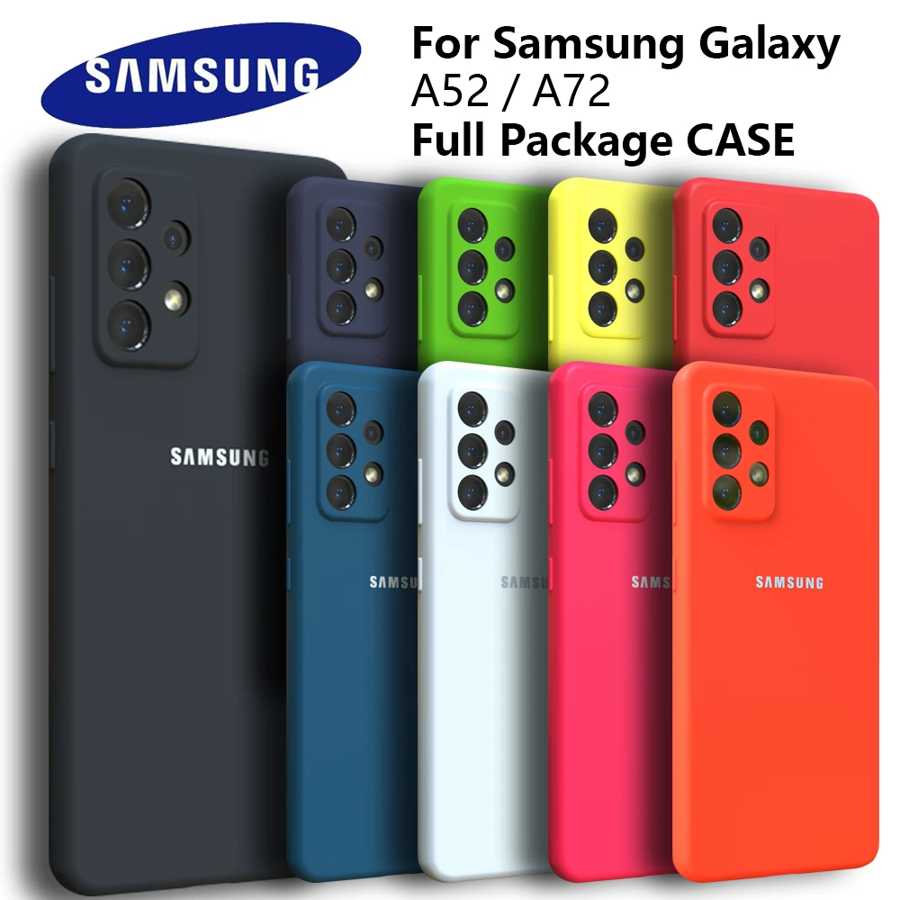 galaxy s22 ultra leather case Samsung Galaxy A52 5G 4G Case Silky Silicone Cover Soft-Touch Back Protective Housing Original Liquid Silicone For A72 A52S 5G samsung galaxy s22 ultra case