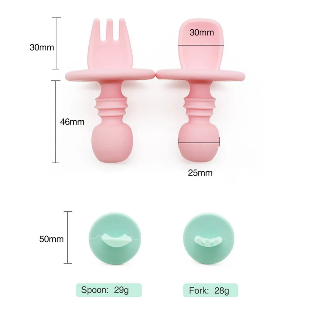 BAP Free Food Grade Infant Mini Silicone Tableware Set Baby Soft Kitchen Accession Fork Spoon Kids Portable Soild Color TeaSpoo 3 BAP Free Food Grade Infant Mini Silicone Tableware Set Baby Soft Kitchen Accession Fork Spoon Kids Portable Soild Color TeaSpoo