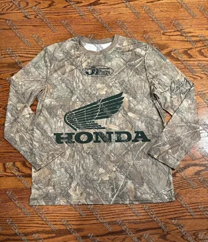 Honda JT Racing Shirt Men's Jersey Long Sleeve Mossy Camo Green New for Men And Women Motorcycle Racing Enthusiasts Uniform 1