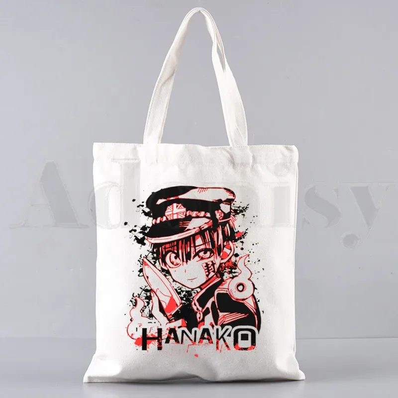 

Hanako Kun Shopper Bag Print Jibaku Shounen Nene Yashiro Canvas Tote Bag Handbags Women Hanako-Kun Bag Harajuku Shoulder Bags