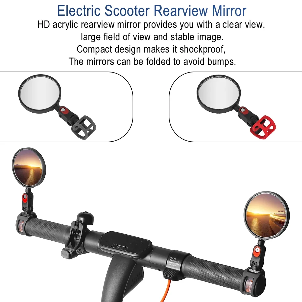 Lenker Rückspiegel Rückspiegel für Segway Ninebot MAX G3 ZT3 Pro F3 F3 Pro E3 E3 Pro Elektroroller Teile ersetzen – Detail 2