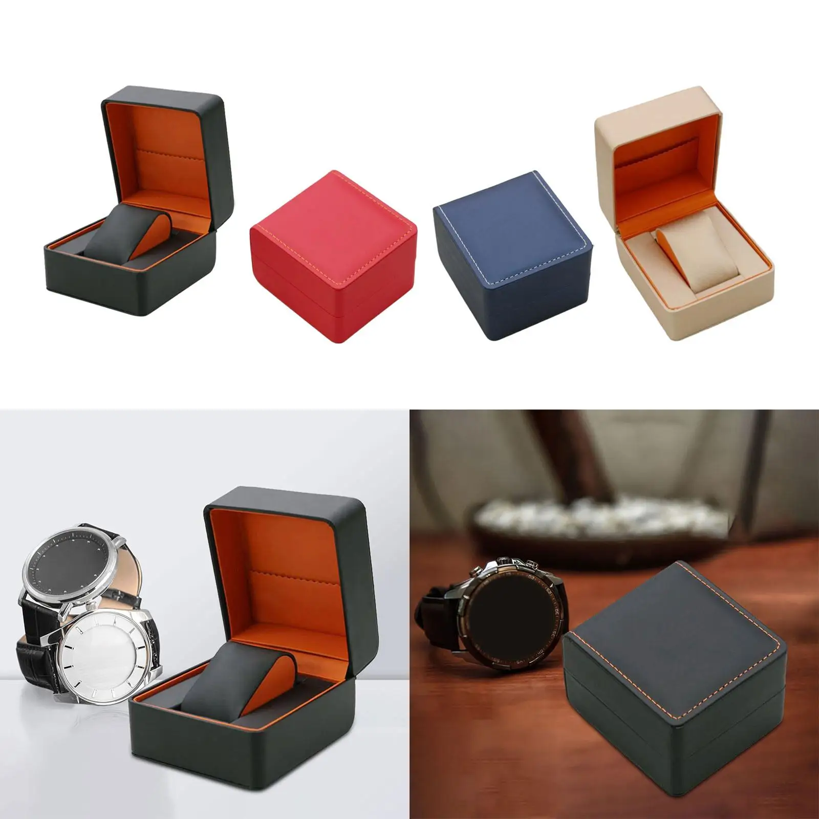 Single Watch Storage Box Watch Gift Box Multifunctional Wristwatch Case for Earrings Stud Charm Bracelet Pendant Valentine`s Day