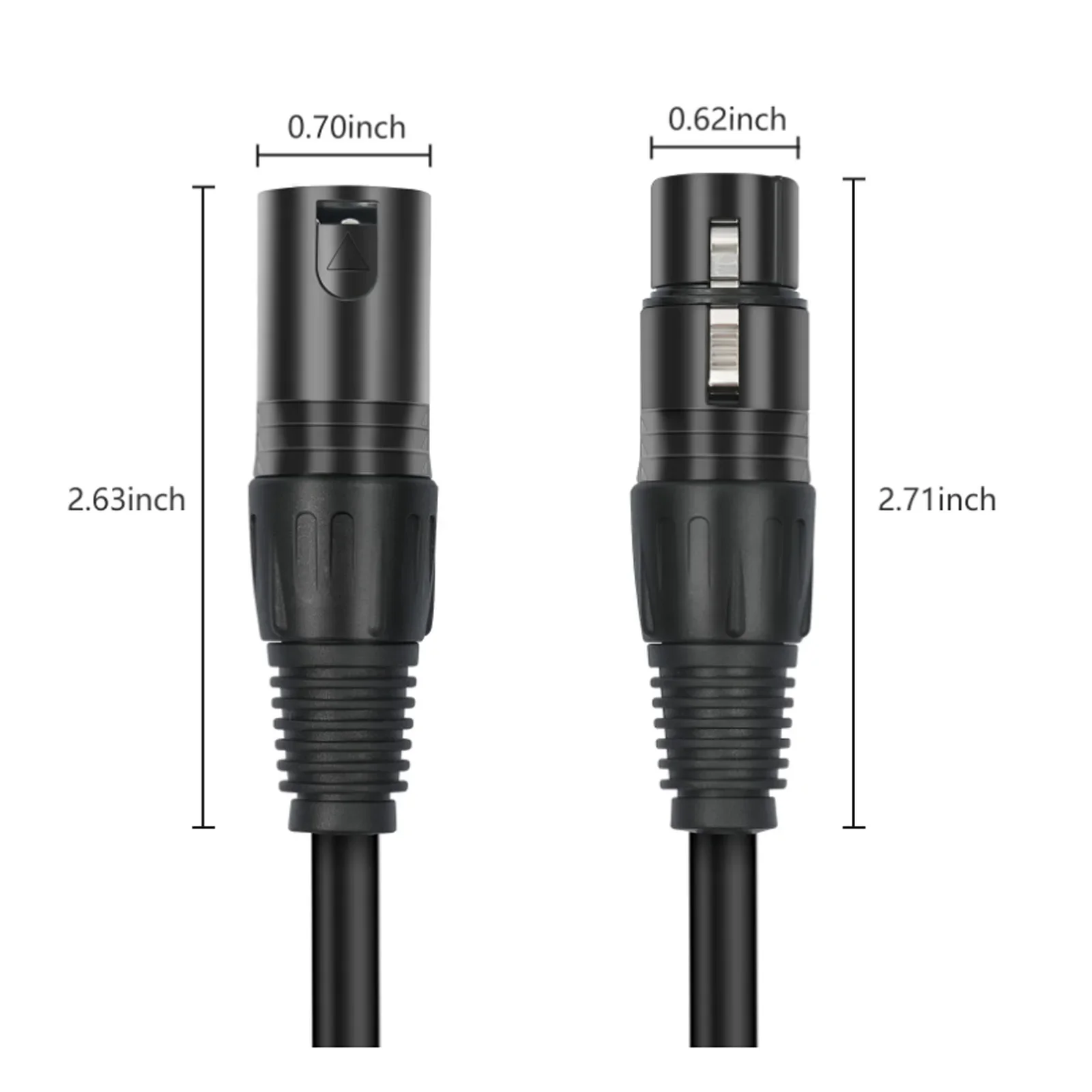 XLR cable connection line 3Pin male to female signal control line, par light sur