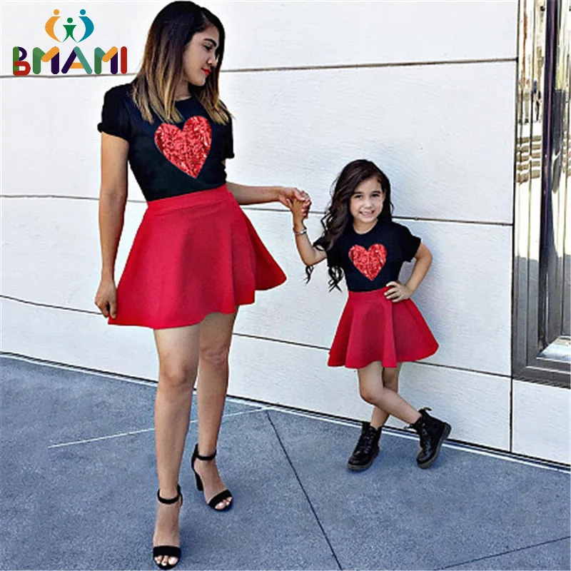 Actuación Pigmalión Felicidades Vestido de madre e hija para primavera y otoño, chándal a juego, conjunto de  ropa de amor bordada, novedad de 2022 _ - AliExpress Mobile