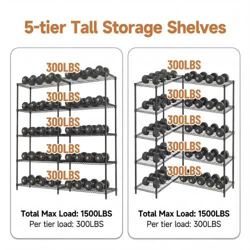 5-Tier Metal Storage Shelf 6