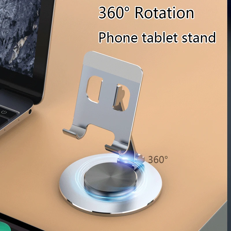 360 rotate metal desk mobile phone holder stand for iphone ipad xiaomi