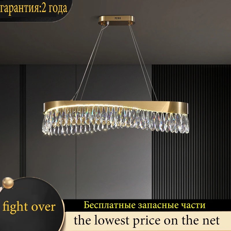 

Modern can crystal chandelier restaurant bedroom oval row crystal chandelier villa hotel multi-layer interior decoration lamp