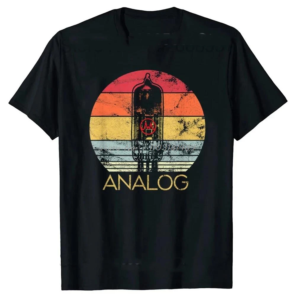VU Meter Music Sound DB DJ Retro Vintage Classic T Shirt Men Casual Short Sleeve Tees Tops Harajuku Analog Audio Mens Clothing 2