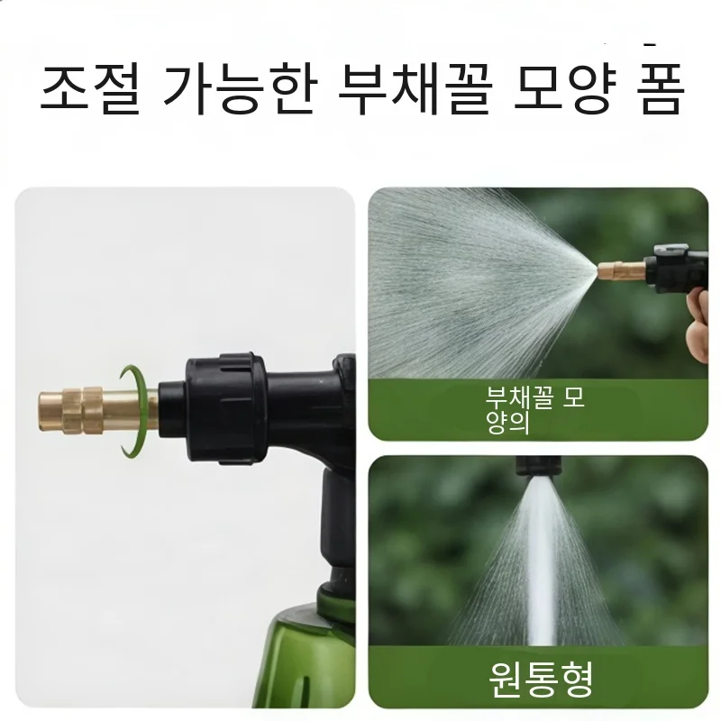 1.5L 자동차 세척 스프레이 병, 휴대용 자동차 세척 물통, 자동차/가정/정원용 공기압 분무기, 청소 도구