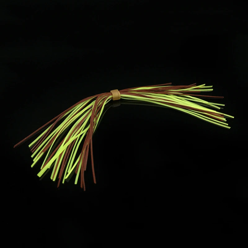 5 Bündel 13 cm Angel-Silikonröcke für Spinnerbait Buzzbait Gummi-Jig-Köder Tintenfischröcke Fliegenbindematerial Zubehör – Detail 6
