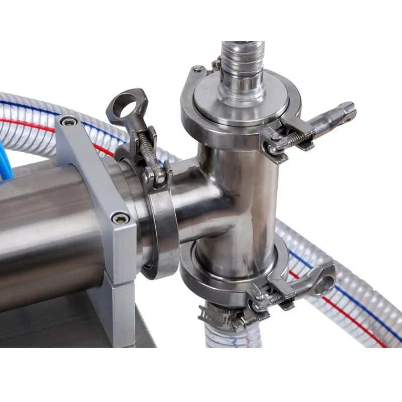 Liquid Filling Machine Piston Filler Water Essential Oil Pneumatic Milk Juice Oil Semi Auto Sauce Device Air Compressor