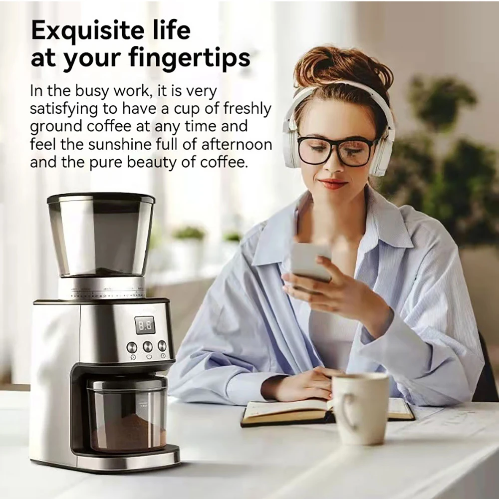 Experience Expert-Level Grinding with HiBREW Automatic Burr Mill Coffee  Grinder -Customizable Grind for Espresso, Drip, and More - AliExpress