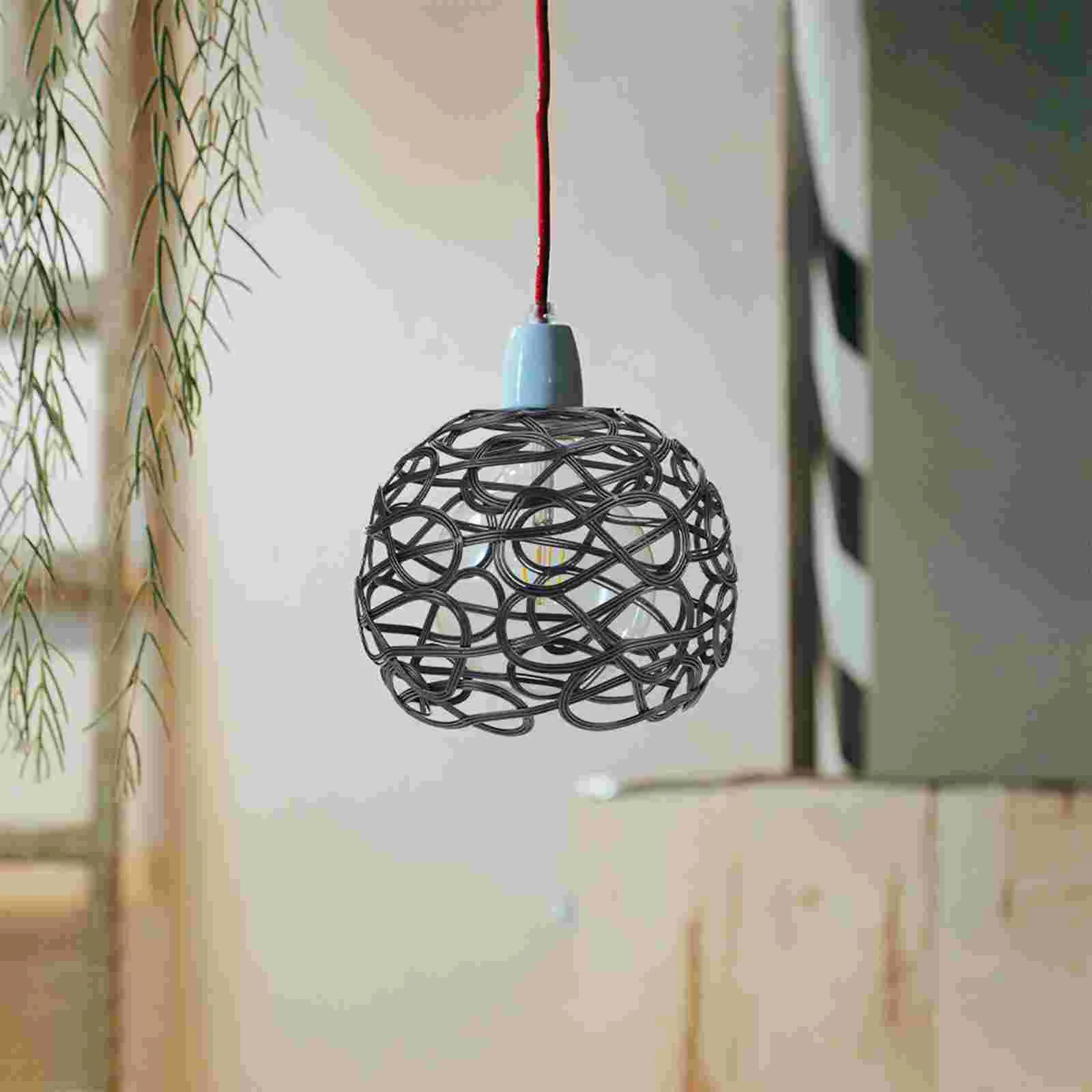 

Industrial Light Bulb Cage Diy Vintage Style Light Cage Lamp Guard Iron Chandelier Lamp Shade Replacement Pendant Light Wall
