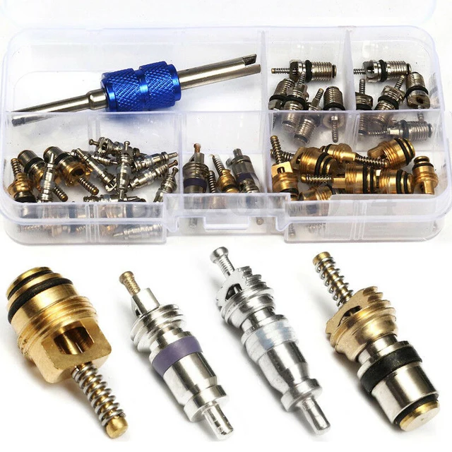 Automotive AC Repair Tools Car A/C Repair Kit 270PCS O-Ring Seals 17PCS Valve Cores With Remover Tool AC Service Valve Core Remover Tool