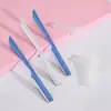 1~5PCS Eyebrow Epilator Folding Eyebrow Trimmer Safety Scraping Eyebrow Razor Beauty Dermaplaning Tool Eyebrow Scissors 3