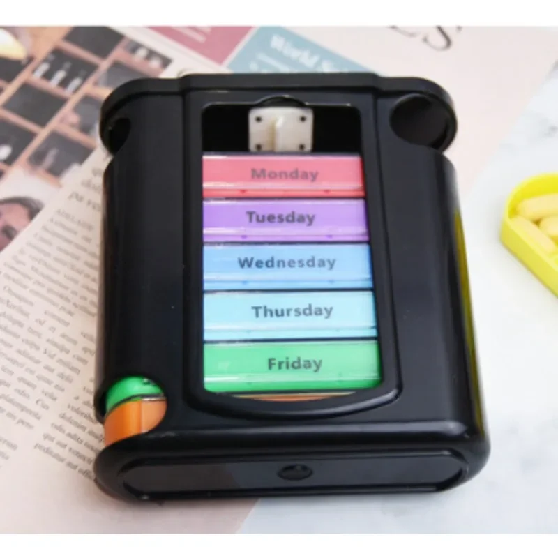 Weekly Pill Organizer - Daily AM/PM Medication Box with Spacious Compartments, Portable Travel Case for Vitamins & Supplements