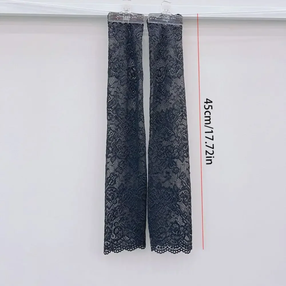 Ice Silk Lace UV Protection Long Sleeve Gloves Half-Finger Design for Cycling Outdoor Sun Protection Arm Covers