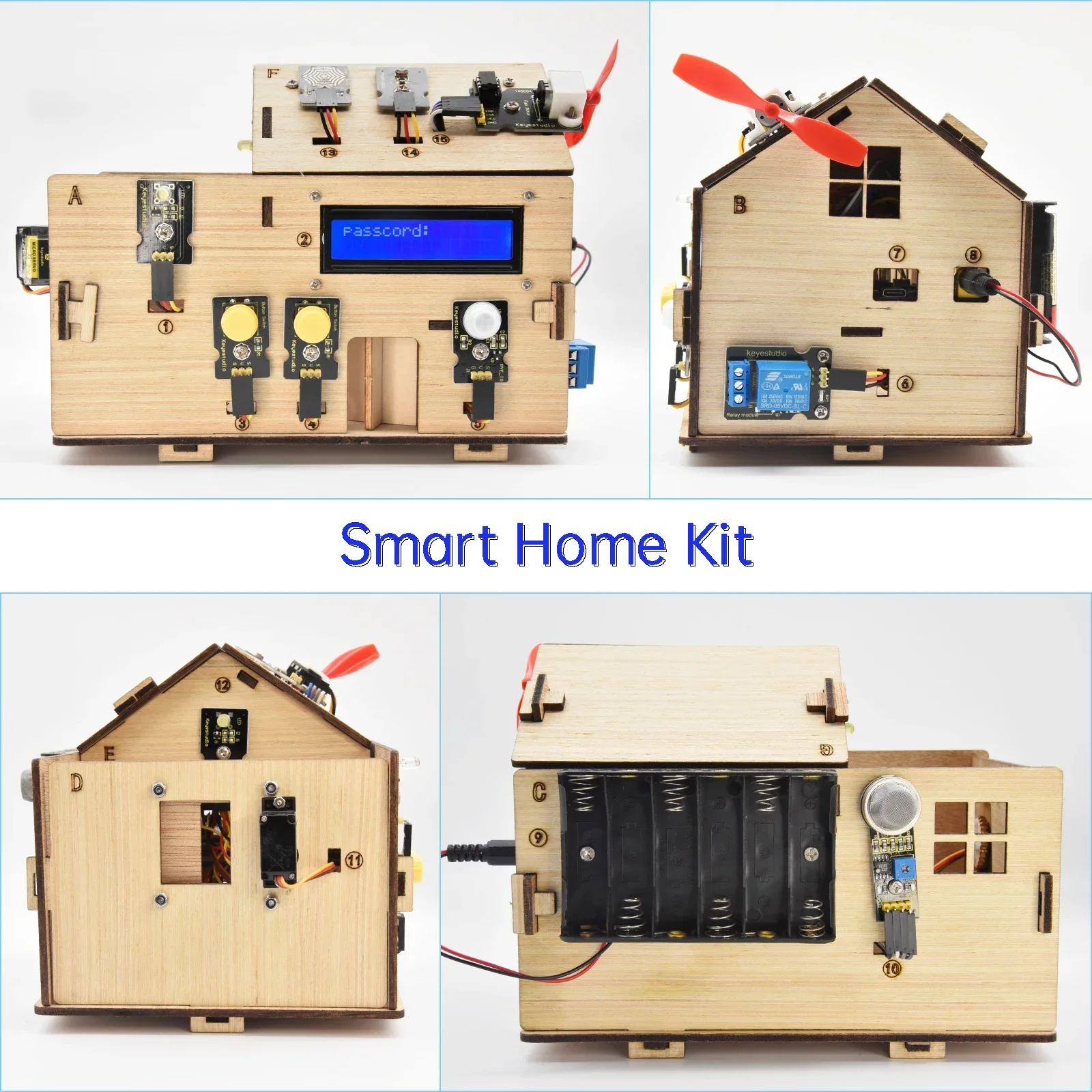 New Keyestudio Smart IOT Home Kit with PLUS Board for Arduino Starter Kit DIY Projetcs STEM Programming /CE Compliant DIY Toys