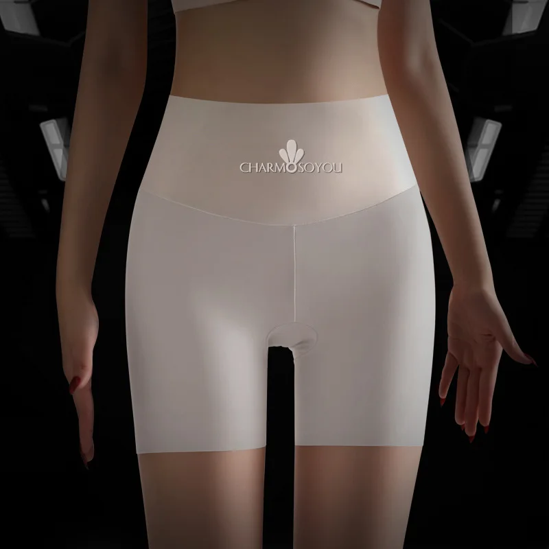 Safety Pants High Waist Women's Shorts Under The Skirt Ice Silk Seamless Panties Briefs Breathable Cycling Shorts Hip Lift Pants