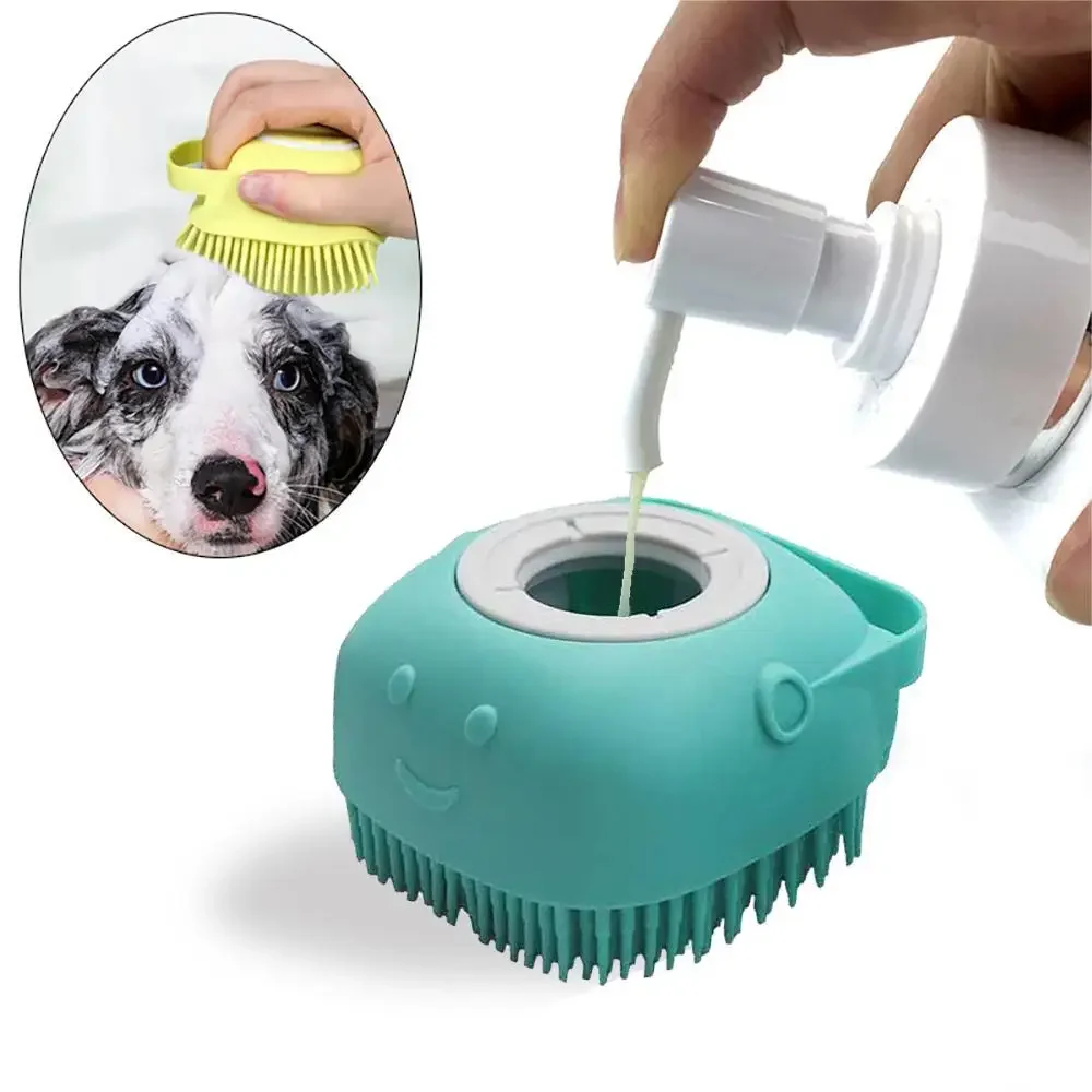 Pet Massage Brush Bath Massage Brush Bathroom Multifunctional Puppy Big Dog Cat Soft Safety Silicone Pet Accessories for Dogs Cats Tools