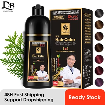 Shampoo per tinture per capelli neri Crema colorante per capelli con essenza vegetale naturale organica 500ML Shampoo per tinture per capelli veloci per donne e uomini