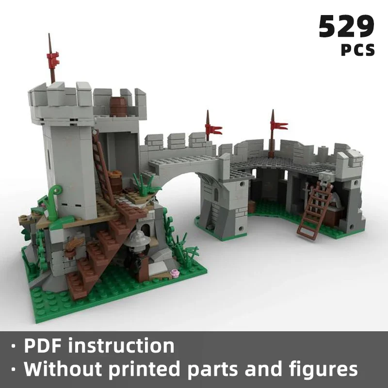 

medieval castle outpost bricks medieval military castle outpost blocks soldier military bricks architecture kid gift moc knight