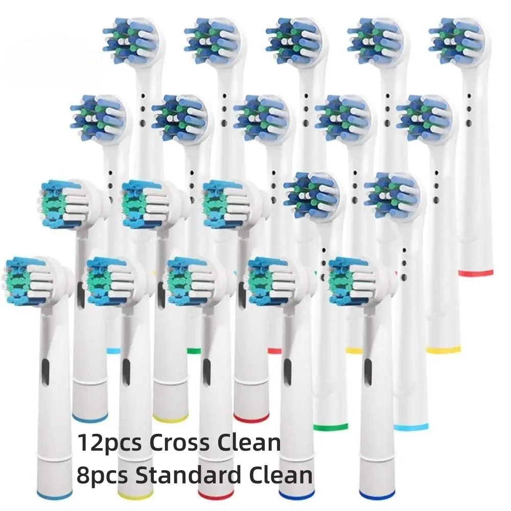 20 Pezzi Di Testine Assortite Ugelli Puliti Standard A Azione Incrociata Per Testine Di Ricambio Per Spazzolino Da Denti Braun Oral B Per Spazzolino O