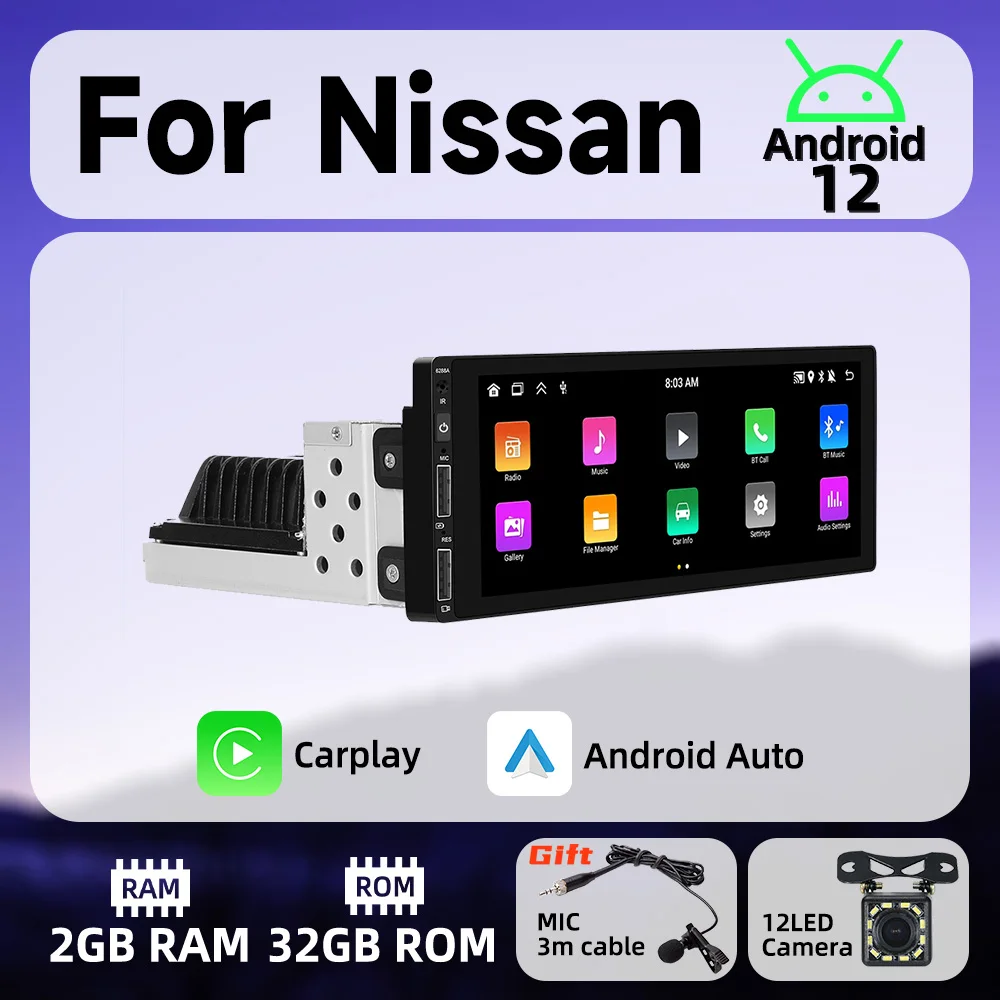 

Android Car Multimedia for Nissan 6.9 Inch Screen 1Din Radio Stereo Head Unit Carplay Android Auto Autoradio GPS Navigation Wifi