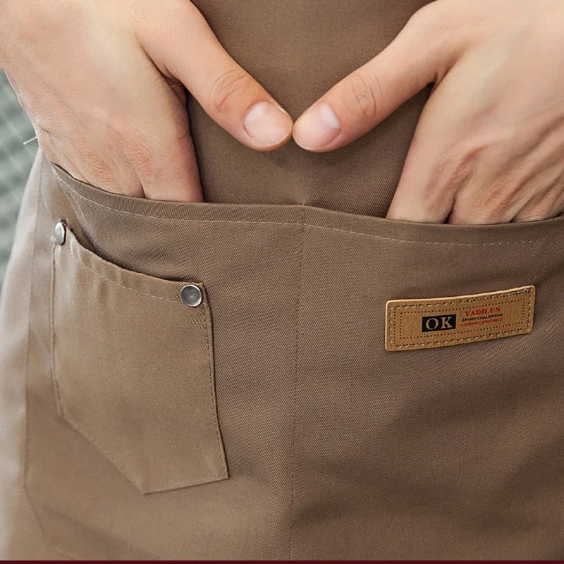 C782 Hanging Neck Apron Kitchen Home Cooking Work Clothes Apron Coffee Shop Apron Canvas Kitchen Aprons Work Clothes