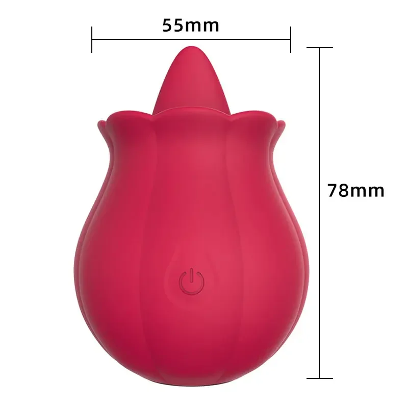 Clitoris Stimulator Licking Vibrator Rose Shape Clit Nipper Massage Masturbator Women Female Powerful Vibrating Mini Sex Toy