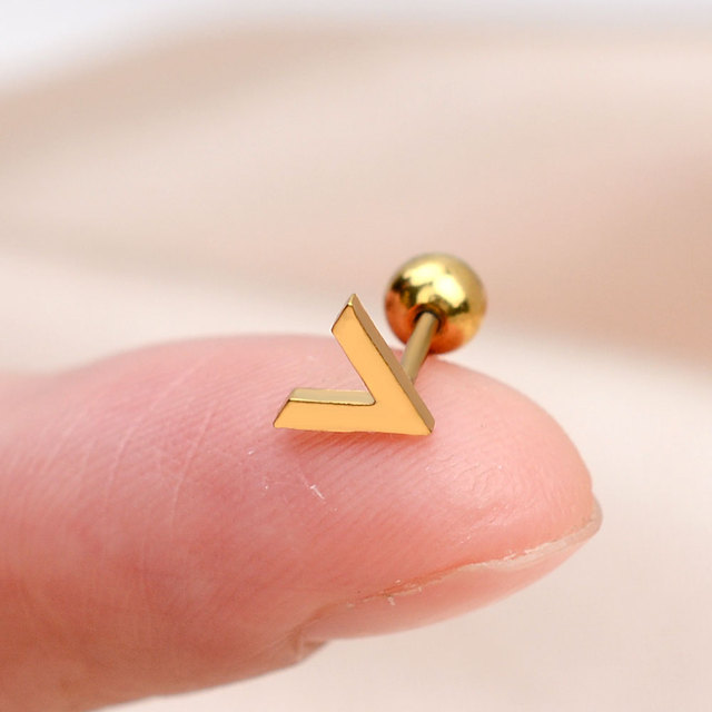 Stainless Steel Mini Stud Earrings Heart Star Moon Cross Butterfly Snake Helix Cartilage Tragus Lobe Ear Piercing Jewelry