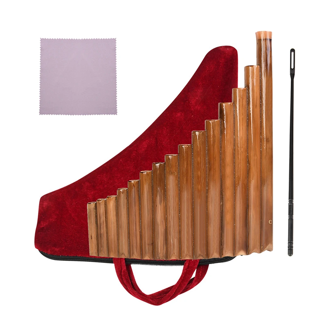 15 Pipe G Key Pan Flute Bamboo Panpipes Chinese Traditional Woodwind Instrument
