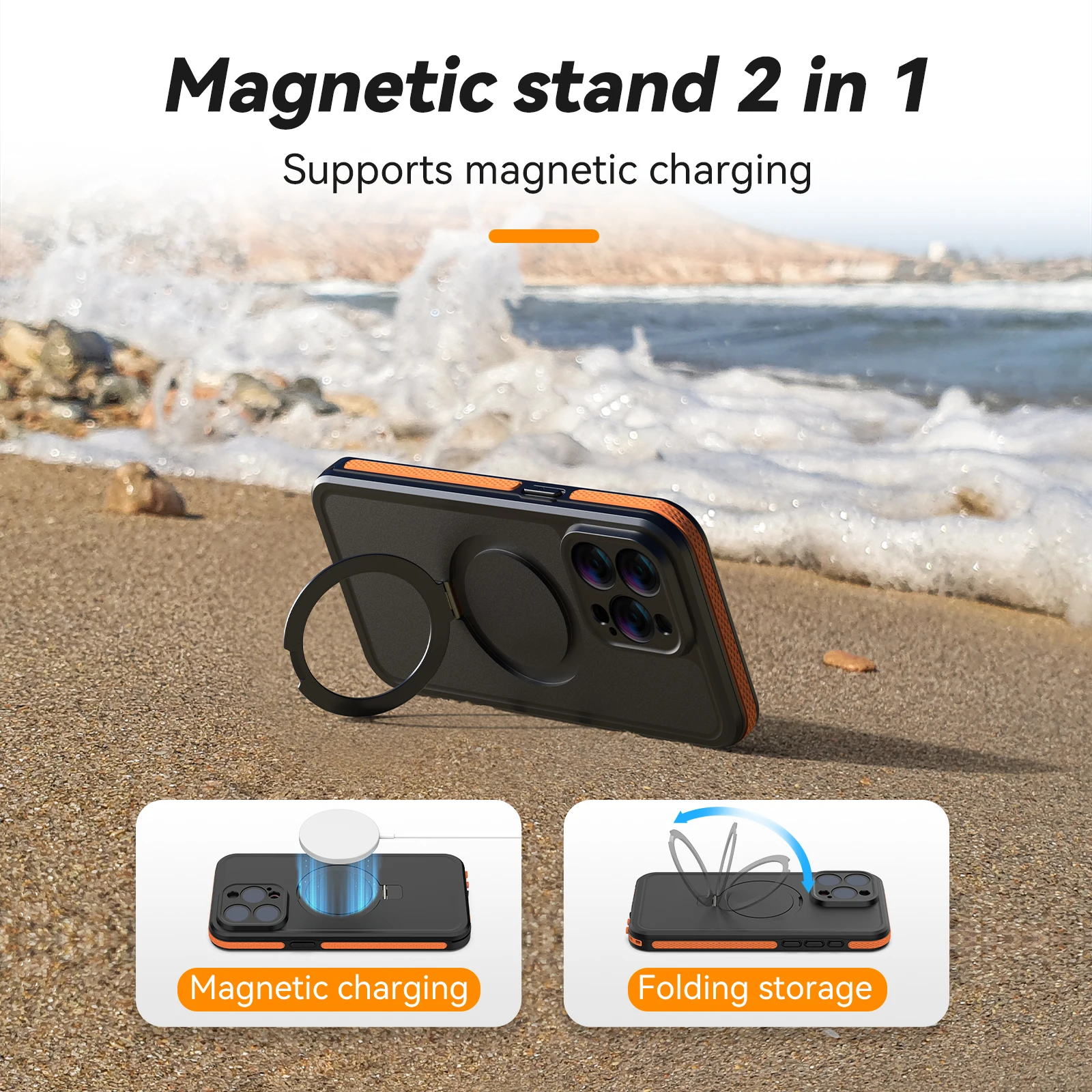 TELESIN IP68 Waterproof Case For IPhone 15 15 Pro Pro Max Phone Drop proof Cover Diving Underwater Swim Outdoor Protection