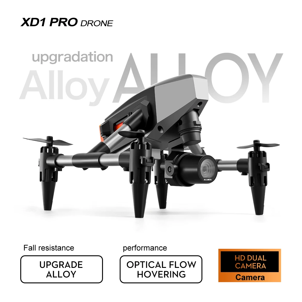 Drone XD-1 Noir 4K/8K Caméra HD Quadricoptère Léger