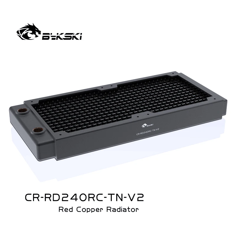 Bykski 30 mm Grosso Cobre 240 mm Computador Descarga de Água Líquido Trocador de Calor Única Linha Radiador para 12cm Ventiladores Cr-rd240rc-tn-v2 Ventiladores e resfriadores - Imagem 2