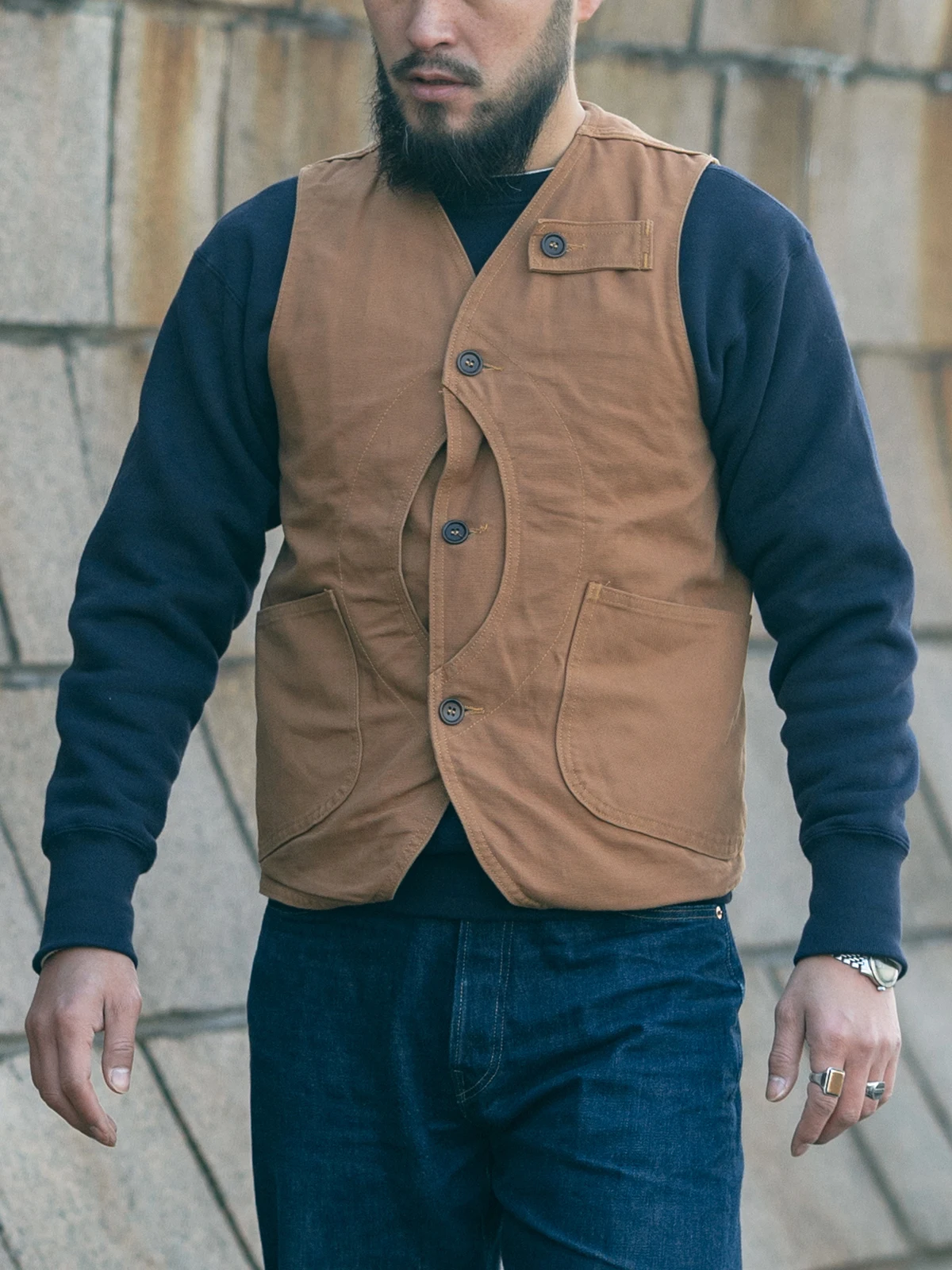 Bronson Heavyweight Canvas Hunting Vest Outdoor Multi-Pocket Waistcoat For Men 2