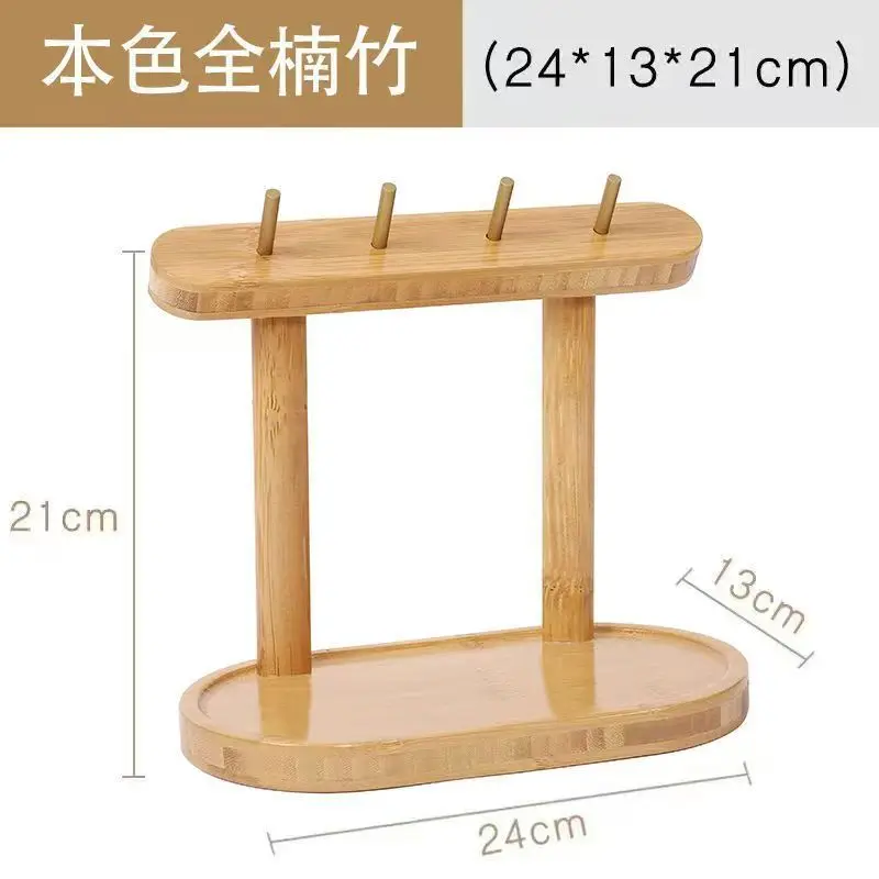 Nordic door porch solid wood key storage box living room desktop shelving jewelry hooks creative decoration 4