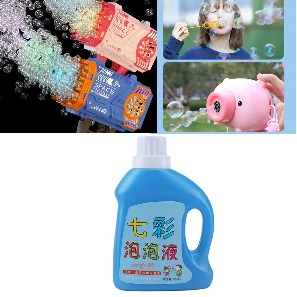 Bubble Bazooka Gun 500ml Concentrate Bubbles Liquid Soap Water Bubble