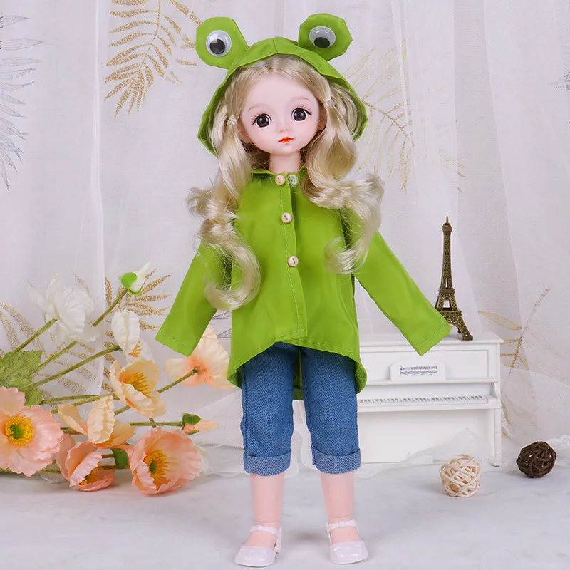 30cm Doll 15 Joints Movable 6 Points Dress Up Princess Dolls 4D Eyes Fashion Dress Suit BJD Girl Gift Indoor Decoration Toy