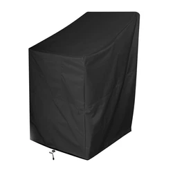 Durable Waterproof Outdoor Chair Cover - Weatherproof and UV - Resistant Protection - 65x65x120x80 (Black)