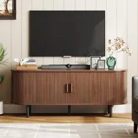 55" TV Stand with Power Outlet - Modern Entertainment Center for TVs up to 60 Inch with Adjustable Shelves and Storage 1