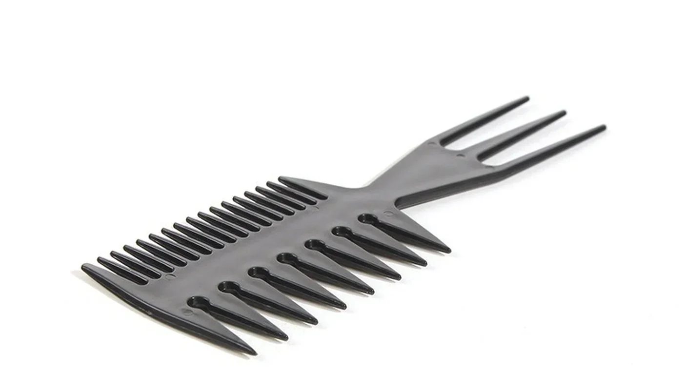 Combs Fish Bone Shape Double Side Professional Tooth Hair Brush Barber Hair Dyeing Cutting Coloring Brush Man Hairstyling Tool