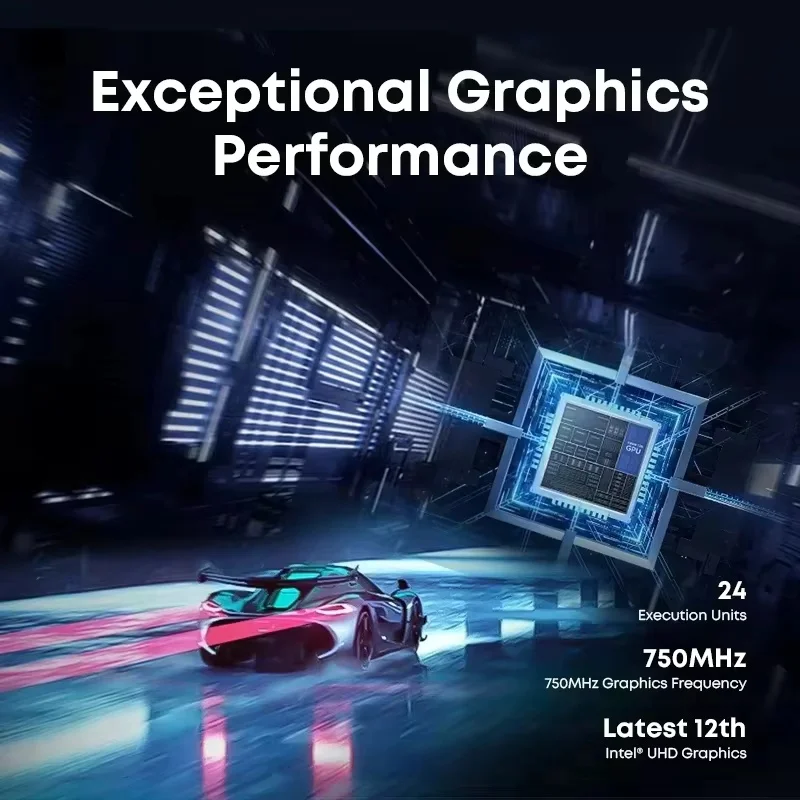 Twin Lake-N150 (Quad Core 3.6GHz), 16GB DDR4 RAM 512GB SSD, 15.6 Inch