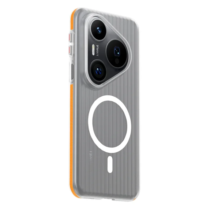 Magnetic MagSafe Matte Hard Case with Transparent Luggage Stripe - Slim Shockproof Cover Bumper