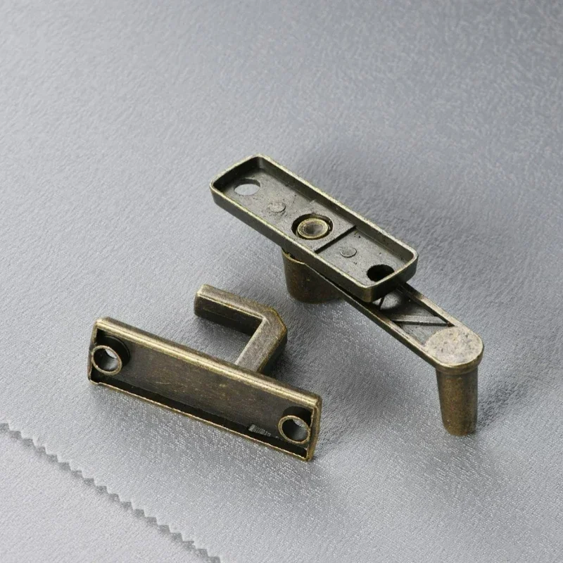 Bronze Sliding Window Door Lock Handle Metal Door Latch Guard Latch Bolt With Screws 1set Home Safety Chain Home Hardware door latch