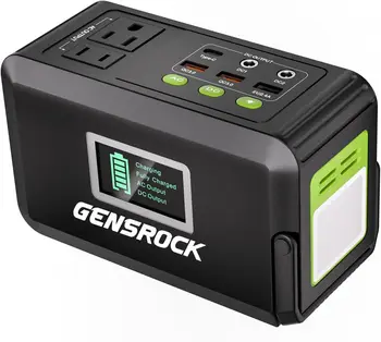 Portable Power Station, 88Wh Solar Generator(Solar Panel Not Included), Lithium Battery Power Bank with 110V/150W Peak AC Outlet