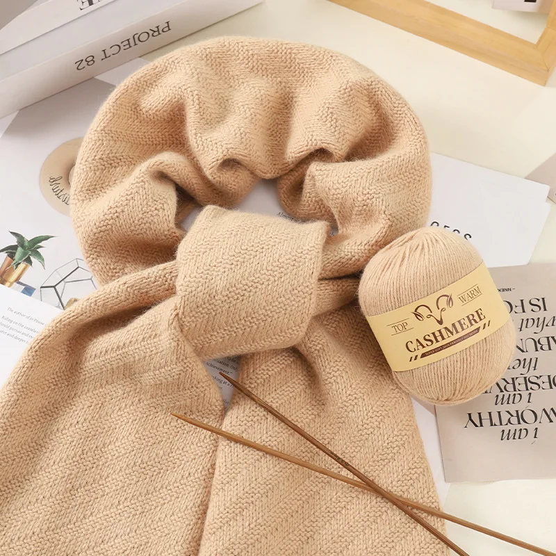 6pcs Pure Cashmere Yarn 95% Cashmere for Crocheting 3Ply Worsted Mongolian Warm Weaving Fuzzy Knitting Cashmere Hand Yarn Thread 5