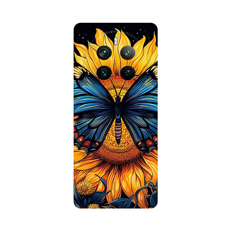 Elegant Black Butterfly Silicone Bumper Protective Phone Case